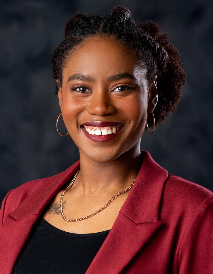 Formal studio headshot portrait of Jadalyn Triplett